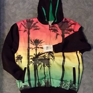 Palm tree Hoodie zipped jacket